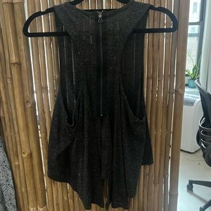 sparkle and fade zipper back tank